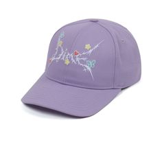 Dime Headbanger 6-Panel Cap; in light purple cotton, with a rear snapback closure, embroidered eyelets, and featuring a front embroidered Dime heavy metal bands-inspired logo. Women Carhartt, Adidas Skateboarding, Hockey Girls, 6 Panel Cap, Birkenstock Women, Complete Skateboards, Heavy Metal Bands, Mini Rodini, Clarks Originals