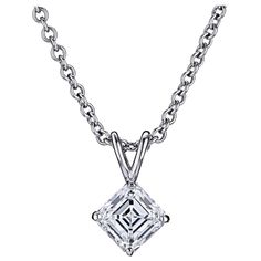 3/4 ct Diamond set in 4 prong low basket. 18" platinum chain with a safety lock. Diamond GIA CERTIFIED 0.71 Color F VS2 clarity. Lab tested guarantee NATURAL mined diamond. Available in different color clarities upon request. Anniversary Solitaire Asscher-cut Diamond Necklace, Anniversary Asscher Cut Diamond Solitaire Necklace, Classic Asscher Cut Solitaire Diamond Necklace, Asscher Cut Solitaire Necklace With Diamond Accents, Classic Asscher Cut Diamond Necklace, White Gold Asscher Cut Solitaire Necklace For Anniversary, Asscher Cut Solitaire Necklace In White Gold For Anniversary, Asscher Cut Diamond Solitaire Necklace For Formal Occasions, Classic Asscher Cut Diamond Necklace For Anniversary