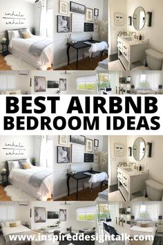 airbnb design ideas Small Bnb Ideas, Abnb Decor Ideas, Guest Room Airbnb, Vacation Home Bedroom Ideas, Small Air Bnb Bedroom Ideas, Air Bnb Bedroom Ideas Modern, How To Decorate An Airbnb Bedroom, Cute Airbnb Rooms, Rental Room Decor Ideas