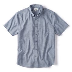 A wrinkle-resistant men’s linen shirt purpose-built for travel Blue Relaxed Fit Linen Camp Shirt, Fitted Blue Wrinkle-resistant Shirt, Wrinkle-resistant Cotton Dress Shirt, Washed Blue Cotton Button-up Shirt, Blue Linen Button-up Short Sleeve Shirt, Linen Short, Wrinkle Free, Blue Shorts, Linen Shirt