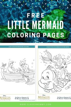 the little mermaid coloring pages are available for kids to color and learn how to draw them