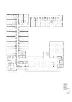 the floor plan for an office building with several floors and two levels, including one room