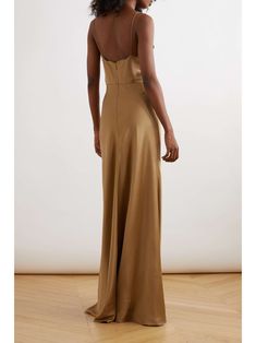 Golden Accessories, Copper Dress, Red Carpet Style, Chloe Clothing, Maxi Slip Dress, Dress Home, Satin Maxi, Silk Maxi Dress, Satin Maxi Dress