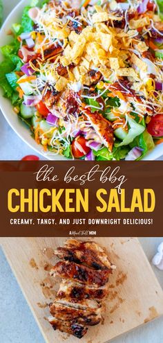 the best bbq chicken salad creamy, tangy, and just downright delicious