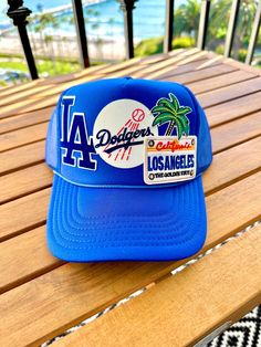 Very Limited! Los Angeles Dodgers Patch Trucker Hat, Baseball Hat, Rope Hat Retro Blue Baseball Hat, Casual Trucker Hat For Baseball Season With Short Brim, Casual Trucker Hat With Short Brim For Baseball Season, Casual Short Brim Trucker Hat For Baseball Season, Retro Visor Hat, Dodgers Hat, Hat Business, Ny Hat, Hats Ideas