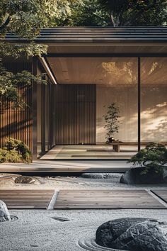 Japandi Mansion, Minimalist Japanese House Exterior, Japandi Facade, Japandi Architecture, Japandi Garden, Eco Minimalist, Japanese House Exterior, Modern Japanese Homes, Japanese Modern House