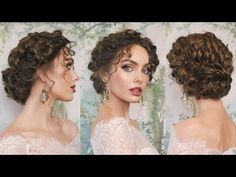 (5) WHIMSICAL Braided Updo 🥀 DIY Bridal, Prom, & Wedding Hairstyle Tutorial! - YouTube Curly Hair Updo Wedding, Updo Diy, Curly Wedding Updo, Wedding Hairstyle Tutorial, Fancy Buns, Hair Updo Wedding, Textured Updo