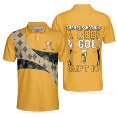 There Is Nothing A Beer And Golf Can't Fix Polo Shirt - Hyperfavor Brother Gifts, Man Gifts, Father Gifts, Husband Gifts, Button Down Polo, Grandfather Gifts, Pique Fabric, Summer Beach Dress, Uncle Gifts