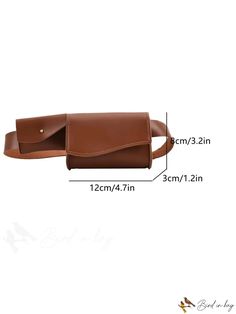 BirdinBag - Stylish Mini Belt Bag in Brown PU - Perfect for Minimalistic Fashion Everyday Large Capacity Rectangular Belt Bag, Everyday Large Capacity Belt Bag, Portable Brown Pouch Belt Bag, Brown Portable Belt Bag For Daily Use, Brown Rectangular Bag With Cell Phone Pocket, Rectangular Brown Phone Bag For School, Brown Rectangular Clutch With Mobile Phone Bag, Brown Rectangular Clutch With Mobile Phone Holder, Daily Use Belt Bag For Mobile Phone