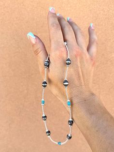 The newest Turquoise daily essential has arrivedddd! Beaded with a mix of tiny Sterling Silver beads, Navajo Pearls and genuine blue Turquoise. All the silver is 925 Sterling, of course ;) Length: 16'' chain Fine Necklace, Navajo Pearls, Daily Essentials, Sterling Silver Bead, Blue Turquoise, Turquoise Blue, Silver Beads, Turquoise, Beads