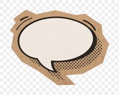 a piece of paper with a speech bubble on it, transparent background png clipart