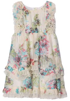 Inspo Reference, Kids Dresses, Spring Summer Dress, Cream Dress, Floral Motif, Floral Skirt, Dress Making, Summer Dress, Chloe