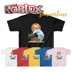 Welcome to the ultimate summer experience with our "Roblox Summertime" T-shirt! Specially designed for Roblox fans, this shirt is a trendy must-have for the summer. 🎮 Unique Roblox Design: Show your enthusiasm for Roblox and be part of the community with this stylish t-shirt, perfect for sunny days. 👕 High-quality materials: Made from 100% mid-weight US cotton (5.3 oz/yd² or 180 g/m²) for solid colors, it offers an optimal balance between comfort and durability. 🌈 Color options: Choose from our range of solid and mottled colors to accentuate your individual style. 👌 Comfort and Durability: With reinforced shoulders, a pucker-resistant rib-knit collar and seamless design, this t-shirt offers long-lasting comfort and style. 🌍 Sustainably and ethically produced: Our T-shirts are made fro Roblox Design, Shirt Roblox, Design Show, Kids Tops, Individual Style, The Community, Sunny Days, Heavy Cotton, Cotton Tee