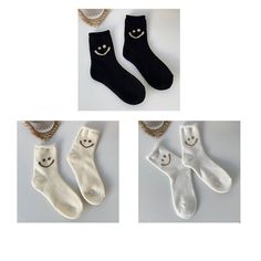 SUPER COZY AND CUTE HAPPY FACE SOCKS! Elevate your sock game with these super cozy and cute facesocks featuring a happy face on ankle. These socks with faces on them are the perfect way to add a touch of cheerfulness to any outfit. Crafted from soft and breathable fabric, they offer comfort and style in one delightful package. Let these face socks bring a smile to your face and spread positivity wherever you go. Comfy and Fashionable pair of socks Our happy face socks come in one unisex size and Cute Smiley Face, Face Socks, Sock Game, Sock Packs, Spread Positivity, Cute Happy, Cute Socks, Happy Socks, Face Design