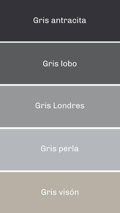 the different shades of gray and white in this color scheme are from grey to black