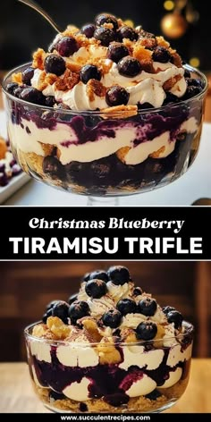 Blueberry Tiramisu, Lady Fingers Dessert, Christmas Seafood, Traditional Tiramisu, Blueberry Trifle, Berry Tiramisu, Tiramisu Trifle