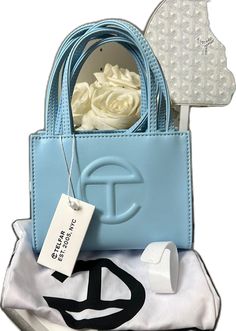 Telfar Bags, Pool Blue, Pool Bags, Mini Bags, Mini Bag, Color Blue, Pool, Brand New, Collage