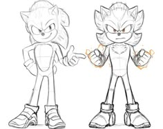 two sketches of tails from sonic the hedge