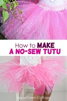 Tutu Pattern, Make A Tutu, Green Tulle Skirt, Diy Tulle Skirt, Diy Tutus, Tulle Crafts, Tutu Tutorial, No Sew Tutu, Ribbon Trim Tutu