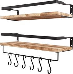 PRICES MAY VARY. Solid Wood 【Uten Storage Shelves】 Floating shelves are made of high-quality radiata pine wood with dampproof, heat-resistant. Metal structure design with protective guards and towel holders, durable, bearing capacity strong. 【Multifunctional Shelves】 For kitchen, the floating shelf can be used to put seasoning bottles, the towel holder can be used to hang towels or kitchen hooks to hang kitchenware. In bathroom, put toiletries on storage shelves, such as shampoo, conditioner, sh Wall Towel Holder, Wall Shelf Rack, Hanging Rope Shelves, Wall Mounted Storage Shelves, Rustic Wood Floating Shelves, Floating Shelves Wall, Kitchen Spice Racks, Towel Holders, Shelves Wall