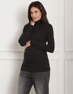 maternity, nursing, maternity top, nursing top, jersey, lift up nursing, crossover nursing, funnel neck, long sleeve, layering, long, mix and match, coverage, black, eragon Postpartum Dresses, Long Sleeve Layering, Nursing Maternity, Nursing Top, Nursing Tops, Maternity Top, Womens Maternity, Layered Tops, Maternity Nursing