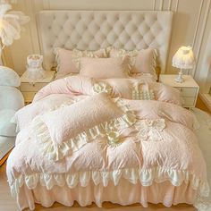 46242200781014|46242200813782|46242200846550 Pink Bed Set, Girly Bed, Girly Bedding, Bed Sheets Twin, Korean Princess, Velvet Bedding, Pink Bed, Double Bed Size, Velvet Bedding Sets