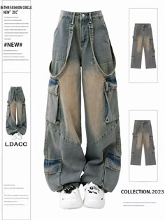 Y2k 90s Aesthetic, Trashy Clothes, Japanese 2000s, Harajuku 90s, 2000s Trashy, Cowboy Pants, Trashy Outfits, Emo 2000s, Blue Cargo Pants