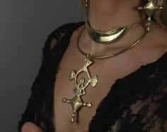 Bronze Jewelry Aesthetic, Golden Choker, Statement Accessories, Etsy Necklace, Afrocentric Jewelry, Bronze Jewelry, Gold Choker, Dope Jewelry, Funky Jewelry