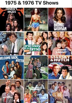 the tv shows are shown in this collage with different characters and numbers on them