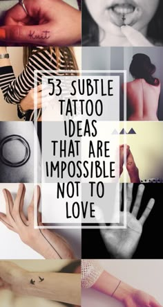 a collage of photos with text that reads, 35 subtle tattoo ideas your parents won't even mind