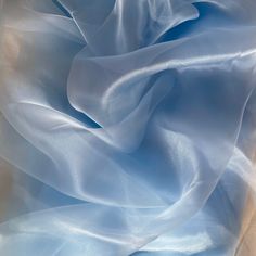 Organdy Fabric, Fabric For Dresses, Fabric For Curtains, Light Blue Fabric, Blue Organza, Baby Blue Color, Blue Curtains, Baby Blue Colour, Light Blue Dresses