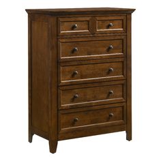 a wooden dresser with four drawers