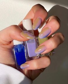 Aura Nails, Water Color Nails, Nail Swag, Nails Polish, Nail It