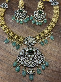 Victorian finish neckalce with earring Gold Gold, Gold Earrings, Gold Necklace, Gold Plate, Plating, Gold