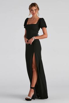 Formal Dresses & Gowns | Long to Short Formal Dresses | Windsor Floor Length Formal Dresses, Winter Cocktail Dress Long, Prom Dresses Puff Sleeves, Denali Formal Puff Sleeve Long Dress, Black Winter Formal Dresses Long Sleeve, Long Puff Sleeve Dress Formal, Long Black Dress Sleeves, Black Short Sleeve Bridesmaid Dress, Black Prom Dress Satin