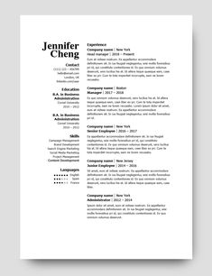 a professional resume with no work experience is shown in this image, it shows the cover letter