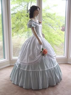 Civil War Style Ball Gown Southern Belle Dress, Ball Gown Dress, Belle Dress