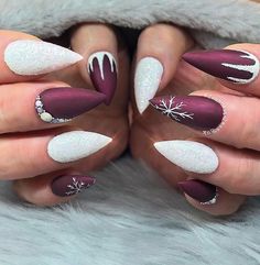 Nails Autumn, Winter Nails Acrylic, Nails Winter, Acrylic Coffin, Nails 2021, Winter Nail Art