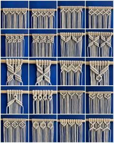 several pictures of different types of macrame