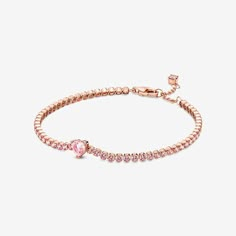 Heart Tennis Bracelet, Bracelet Tennis, Bracelet Pandora, 2023 Vision Board, Gold Plated Bracelets, Pandora Bracelets, 2023 Vision, Girly Jewelry, Pink Bracelet