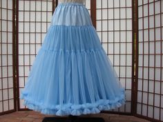 "This listing is for a custom order for a super-full double layer nylon chiffon petticoat with satin waist. If you like sultry swaying skirts, then this is the petticoat for you ;) The chiffon fabric hangs heavy so it causes this petticoat to drape and flow during movement. The pictured petticoat was designed for a 28\" (71cm) waist, 37\" (94cm) hips and is 33.5\" (85cm) long. It is displayed on a dress form with a 22\" (55cm) waist. You can choose any length you need. I will lengthen each of th Bsd Character Design, Polyester Satin, Dress Form, Chiffon Fabric, Petticoat, Halter Formal Dress, Wedding Outfit, I Dress, Double Layer