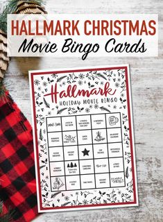 a printable christmas movie bingo card with the words,'holiday movie bingo cards '