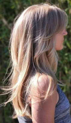 Medium Long Layered Haircuts, Long Hair With Bangs, Long Layered Hair, Haircuts For Long Hair, Long Blonde, Long Blonde Hair, Good Hair, Hair Envy