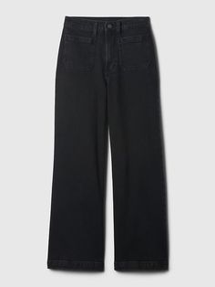 Gap Pants With Pockets For Fall, Gap High Rise Pants For Fall, Everyday Wide Leg Cargo Jeans For Fall, Everyday Fall Wide Leg Cargo Jeans, Gap Bottoms With Five Pockets For Fall, Versatile Wide Leg Cargo Jeans For Fall, Fall Gap Jeans, Casual Gap Flare Jeans For Fall, Gap High Waist Jeans For Fall