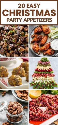 20 easy christmas party appetizers that are perfect for any holiday gathering or celebration