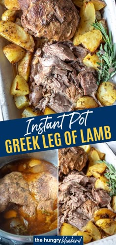 the instant pot greek leg of lamb with potatoes and rosemary