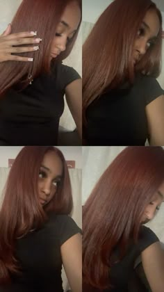 Pb And J Hair Color, Hair Dye Ideas For Brown Skin Tone, Brown Skin Hair Dye, Brown 4c Hair Dye, Sienna Brown Hair, Colors To Dye Ur Hair, Reddish Brown Hair Color On Black Women, Dusty Brown Hair, Straight Dyed Hair