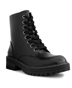 Sugar Women's Kaedy Combat Boots - Macy's Mid Calf Black Boots, Calf Black Boots, Shoes Boots Combat, Girly Tomboy, Jade West Victorious, Women's Combat Boots, Jinx Cosplay, Combat Boots Style, Flat Heel Boots