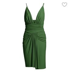 Alexandre Vauthier Green Roman Style Dress Bodysuit Closure Zip Up Gown Evening. In Great Condition. Size 42 (Medium Us). Green Ruched Evening Dress For Summer, Elegant Green Mini Dress With Fitted Bodice, Elegant Green Mini Dress With Ruched Bodice, Green Ruched Summer Evening Dress, Elegant Green Ruched Mini Dress, Elegant Green Draped Dress, Green Mini Dress With Ruched Bodice For Evening, Formal Green Ruched Midi Dress, Elegant Green Lined Dress