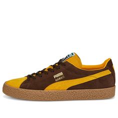 PUMA Hawaii OG 'Black Brown' 386258-01 (SNKR/Skate/Casual/Unisex/Wear-resistant) Sporty Brown Skate Shoes With Vulcanized Sole, Urban Brown Skate Shoes With Contrast Sole, Brown Low-top Skate Shoes For Sports, Brown Suede Sporty Skate Shoes, Sporty Brown Suede Skate Shoes, Sporty Brown Skate Shoes With Rubber Sole, Athleisure Skate Shoes With Gum Sole For Sports, Brown Skate Shoes With Contrast Sole For Sports, Suede Skate Shoes With Rubber Sole For Sports